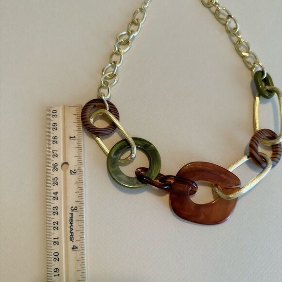 Boho link chain necklace M954 - Picture 4 of 4